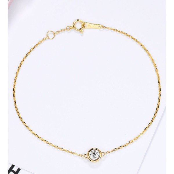 精緻18K金鑽石手鍊 精緻18K金鑽石手鍊