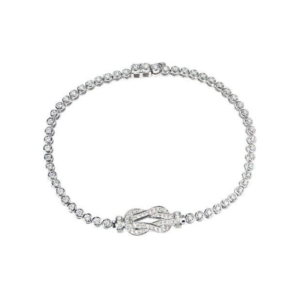 18k金馬蹄形鑽石手鏈