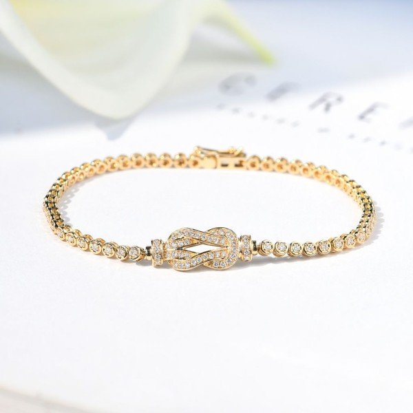 18k金馬蹄形鑽石手鏈 18k金馬蹄形鑽石手鏈