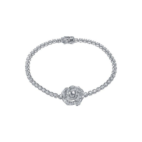 玫瑰花款式1.5克拉鑽石手鍊