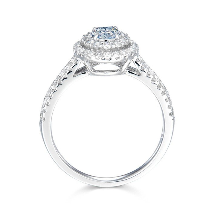 CVD18K金藍鑽鑽戒