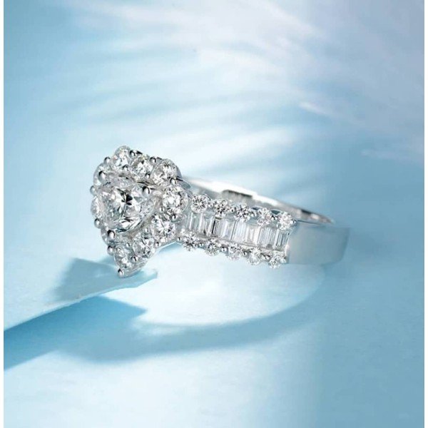 天然0.50克拉心型鑽戒