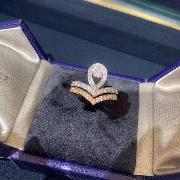 18K金0.51克拉∣皇冠雙色金套戒