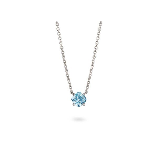 18K金CVD藍色彩鑽項鍊