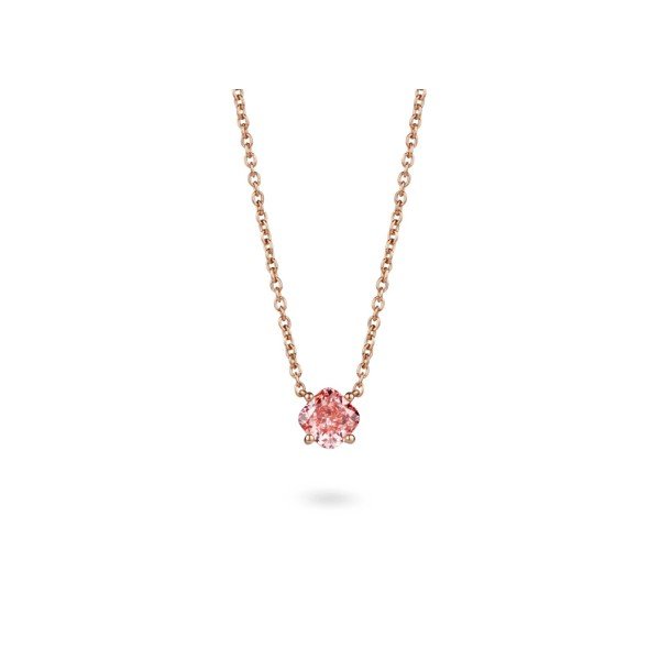 18K金CVD粉色彩鑽項鍊