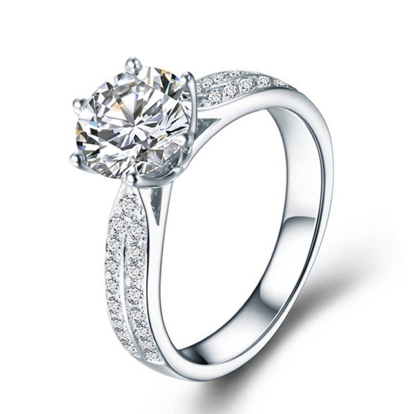 依戀鉑金0.51克拉豪華鑽戒