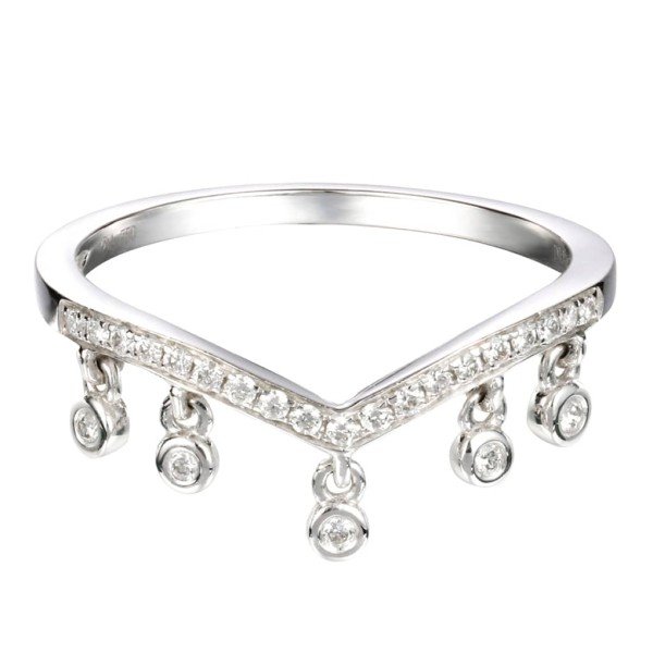 輕珠寶-0.12克拉流蘇鑽戒