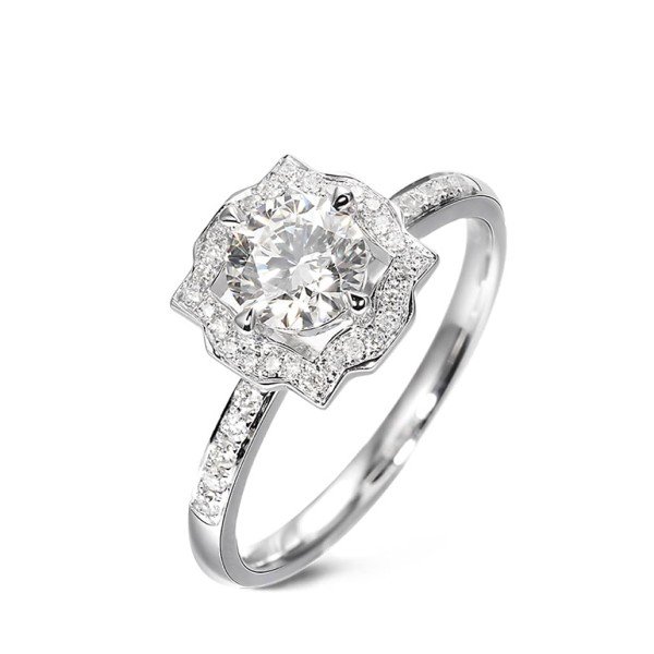 幾何造型18K金鑽戒 幾何造型18K金鑽戒