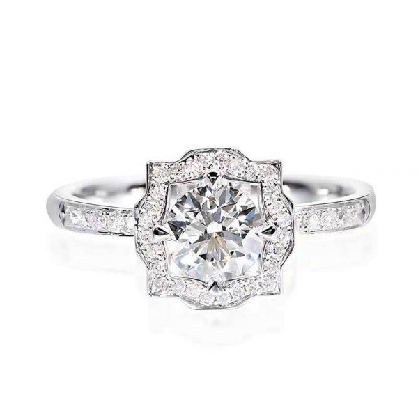 幾何造型18K金鑽戒