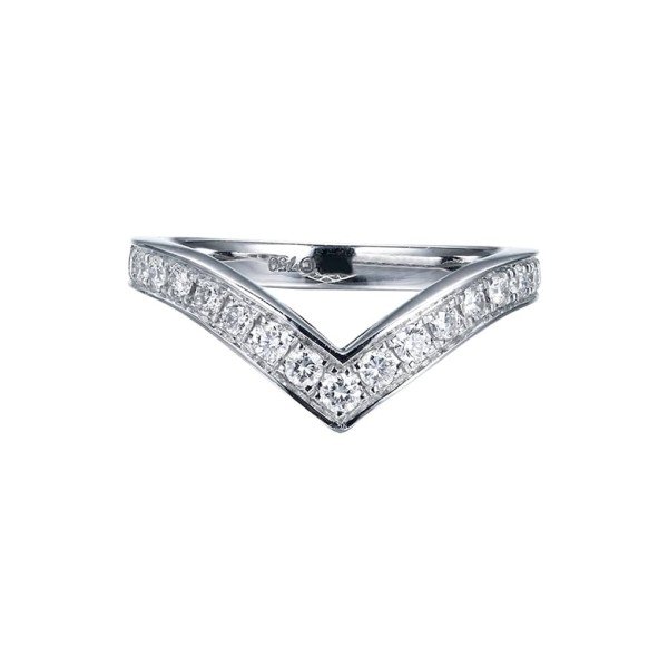 18K金V字形線戒 18K金V字形線戒