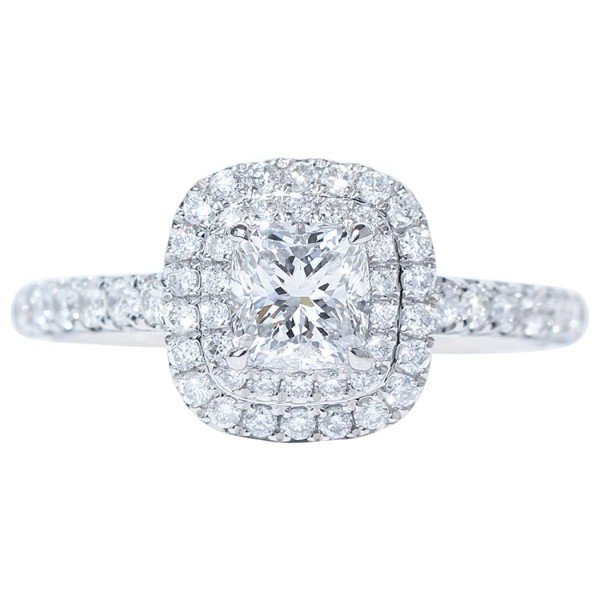 PT950∣2.0克拉培育鑽群鑲鑽戒