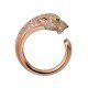 18k金美洲豹群鑲鑽戒指