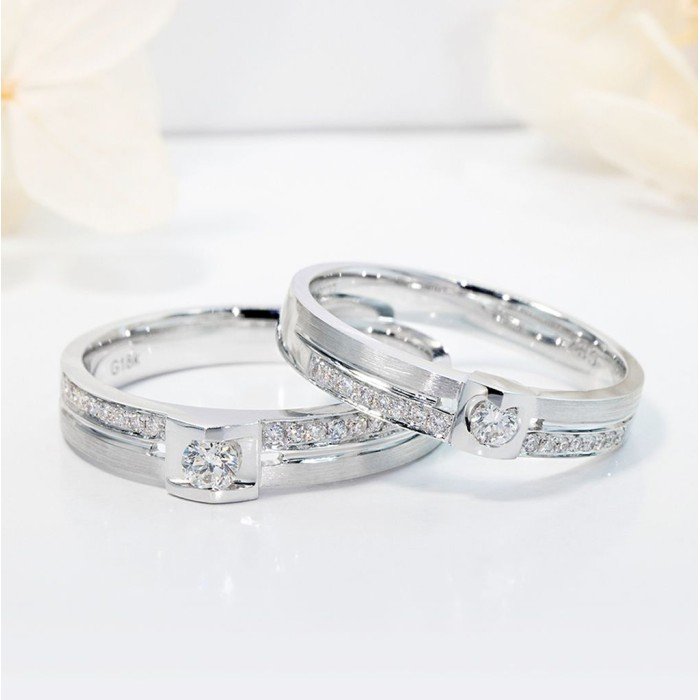 天使之吻男女鑽石對戒 天使之吻男女鑽石對戒