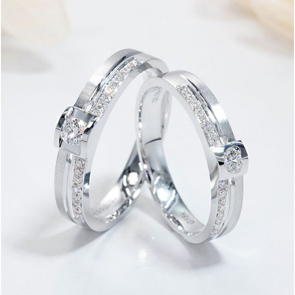 天使之吻男女鑽石對戒 天使之吻男女鑽石對戒