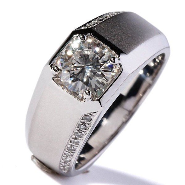 18K金1.0克拉紳士鑽戒 18K金1.0克拉紳士鑽戒