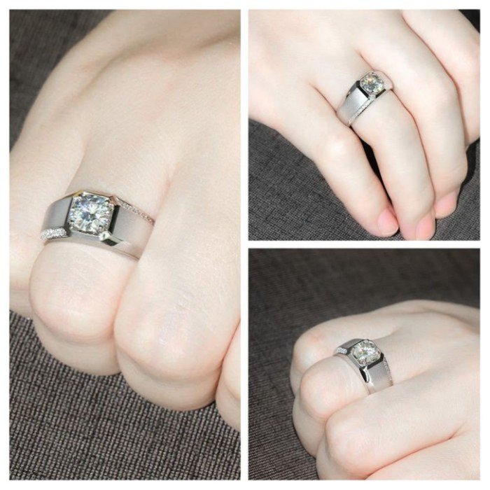 18K金1.0克拉紳士鑽戒