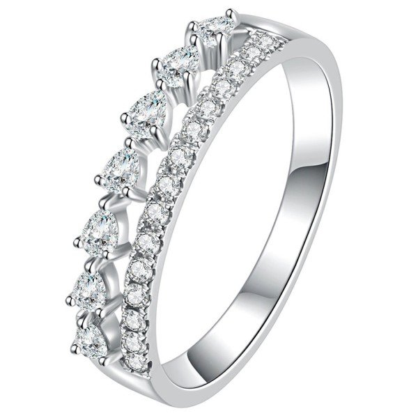 18K金雙排款式鑽戒