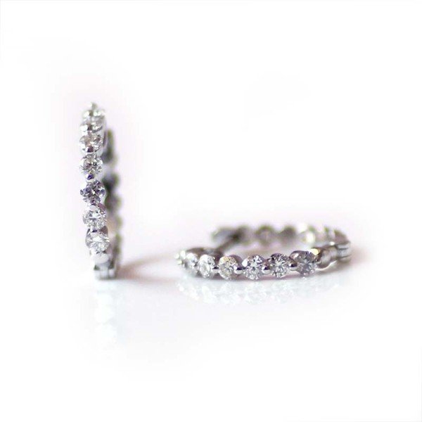 天然0.35克拉鑽石耳環