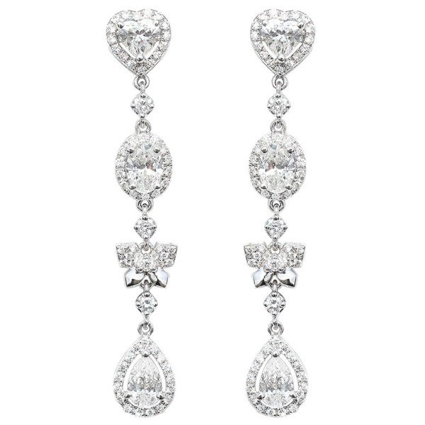 18K金豪華鑽石耳環