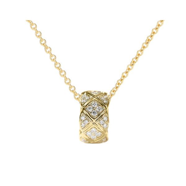 交叉時來運轉鑽石項鍊