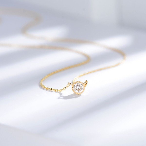 典雅18K金鑽石鎖骨項鍊∣低調閃耀、高調性感