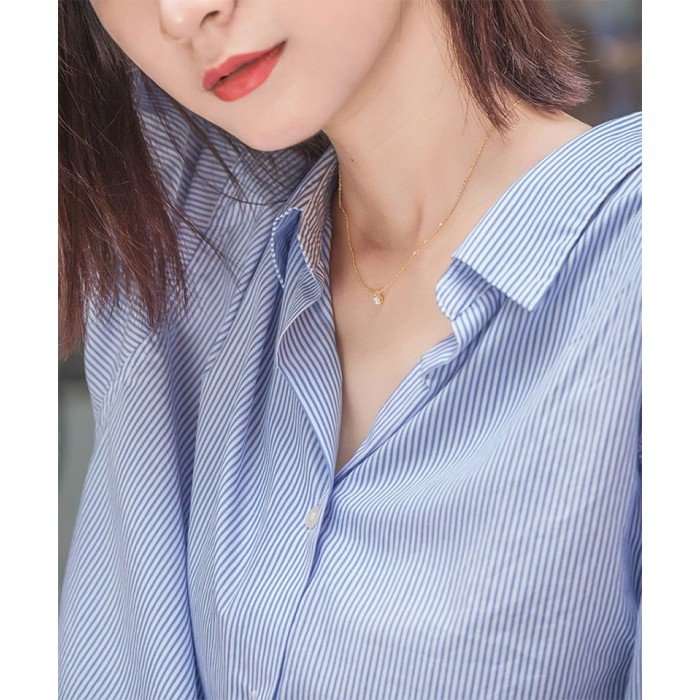 典雅18K金鑽石鎖骨項鍊∣低調閃耀、高調性感 典雅18K金鑽石鎖骨項鍊∣低調閃耀、高調性感