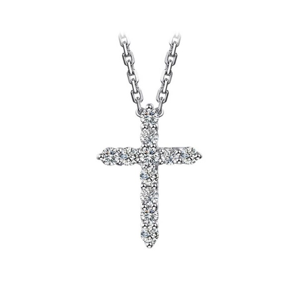 經典十字架鑽石項鍊