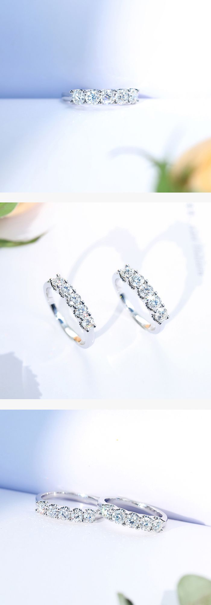 18K金1克拉天然鑽石排戒